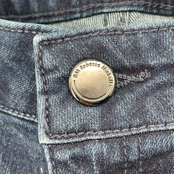 Rebecca Minkoff Dark Wash Studded Skinny Jeans Women’s Size 10 Mid Rise - Picture 8 of 16